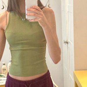 Garage green high neck tank